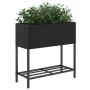 Jardinera con estante ratán sintético negro von , Töpfe und Pflanzgefäße - Ref: Foro24-366387, Preis: 64,19 €, Rabatt: %