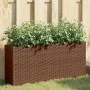 Jardinera con 2 maceteros de ratán sintético marrón 90x20x40 cm von , Töpfe und Pflanzgefäße - Ref: Foro24-366408, Preis: 61,...