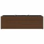 Jardinera con 3 maceteros ratán sintético marrón 105x30x32 cm by , Pots and planters - Ref: Foro24-366417, Price: 63,69 €, Di...