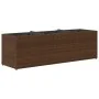 Jardinera con 3 maceteros ratán sintético marrón 105x30x32 cm by , Pots and planters - Ref: Foro24-366417, Price: 63,69 €, Di...