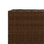 Jardinera con 3 maceteros ratán sintético marrón 105x30x32 cm by , Pots and planters - Ref: Foro24-366417, Price: 63,69 €, Di...