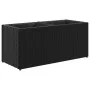 Jardinera de jardín con 2 maceteros ratán PE negro 72x30x32 cm by , Pots and planters - Ref: Foro24-366422, Price: 46,57 €, D...
