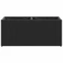 Jardinera de jardín con 2 maceteros ratán PE negro 72x30x32 cm by , Pots and planters - Ref: Foro24-366422, Price: 46,57 €, D...