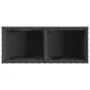 Jardinera de jardín con 2 maceteros ratán PE negro 72x30x32 cm by , Pots and planters - Ref: Foro24-366422, Price: 46,57 €, D...