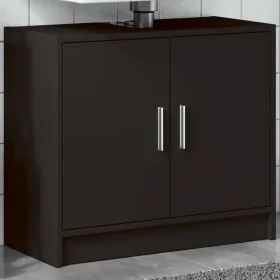 Armario para lavabo madera de ingeniería negro 63x29x55 cm de , Muebles de baño - Ref: Foro24-848095, Precio: 62,97 €, Descue...