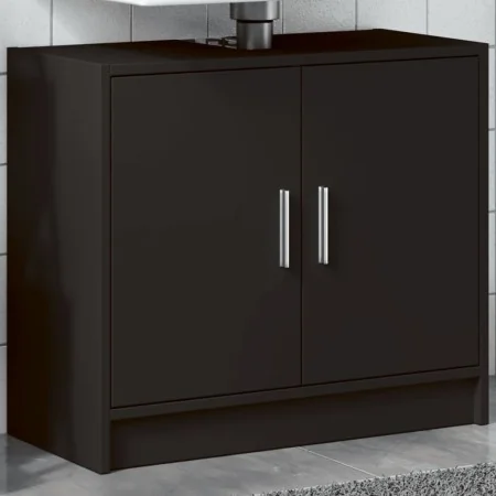 Armario para lavabo madera de ingeniería negro 63x29x55 cm by , Bathroom furniture - Ref: Foro24-848095, Price: 62,97 €, Disc...