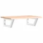 Estante de lavabo de pared de acero y madera maciza de roble by , bathroom vanities - Ref: Foro24-3302542, Price: 59,71 €, Di...