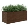 Jardineras con 2 maceteros 2 uds ratán PE marrón 72x30x32 cm by , Pots and planters - Ref: Foro24-3210529, Price: 85,73 €, Di...