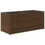 Jardineras con 2 maceteros 2 uds ratán PE marrón 72x30x32 cm by , Pots and planters - Ref: Foro24-3210529, Price: 85,73 €, Di...