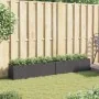 Jardineras con 3 maceteros 2 uds ratán PE negro 105x30x32 cm von , Töpfe und Pflanzgefäße - Ref: Foro24-3210522, Preis: 120,4...