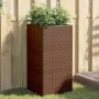 Jardineras 2 unidades ratán sintético marrón 40x40x80 cm de , Maceteros y jardineras - Ref: Foro24-3210520, Precio: 137,49 €,...