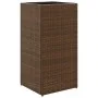 Jardineras 2 unidades ratán sintético marrón 40x40x80 cm de , Maceteros y jardineras - Ref: Foro24-3210520, Precio: 137,49 €,...