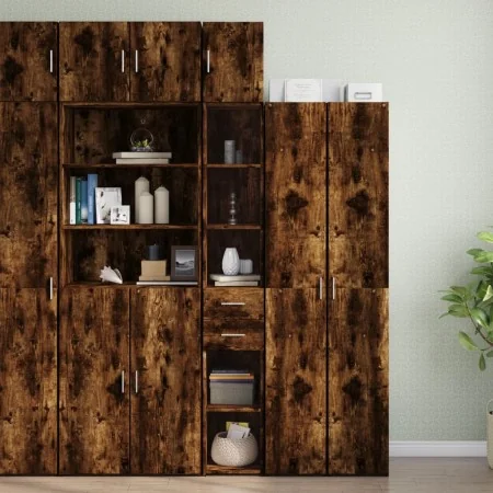 Armario estrecho madera ingeniería roble ahumado 30x42,5x225 cm by , Sideboards - Ref: Foro24-3281270, Price: 125,08 €, Disco...
