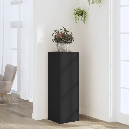 Soportes para plantas madera de ingeniería negro 33x33x100 cm de , Soportes para macetas - Ref: Foro24-852952, Precio: 68,67 ...