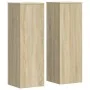 Soportes para plantas 2 uds madera roble Sonoma 33x33x100 cm von , Topfständer - Ref: Foro24-3307884, Preis: 117,38 €, Rabatt: %