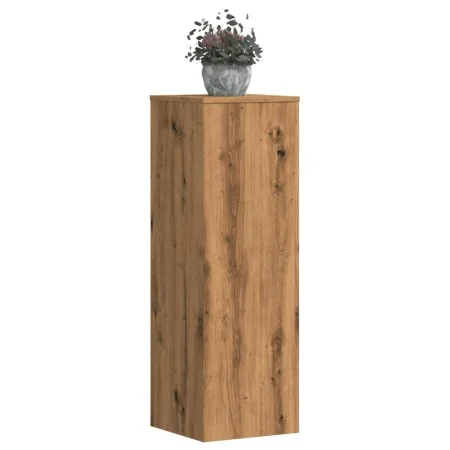 Soportes para plantas 2 uds madera roble artisian 33x33x100 cm de , Soportes para macetas - Ref: Foro24-3307890, Precio: 106,...