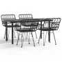 Juego de comedor de jardín 5 piezas ratán sintético negro von , Gartensets - Ref: Foro24-3157869, Preis: 391,79 €, Rabatt: %