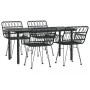 Juego de comedor de jardín 5 piezas ratán sintético negro von , Gartensets - Ref: Foro24-3157869, Preis: 391,79 €, Rabatt: %