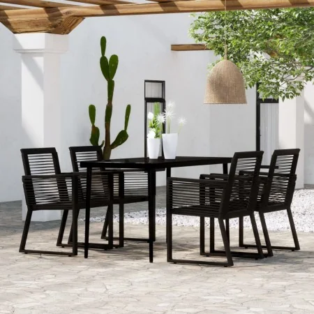 Juego de comedor de jardín 5 piezas negro by , Garden sets - Ref: Foro24-3099157, Price: 412,82 €, Discount: %