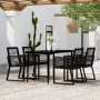Juego de comedor de jardín 5 piezas negro by , Garden sets - Ref: Foro24-3099157, Price: 412,82 €, Discount: %