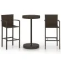 Conjunto de bar para jardín 3 piezas ratán sintético marrón by , Garden sets - Ref: Foro24-3064768, Price: 224,25 €, Discount: %