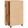 Armario con ruedas madera de ingeniería envejecida 55x40x91 cm de , Aparadores - Ref: Foro24-853189, Precio: 72,01 €, Descuen...