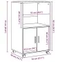 Armario con ruedas madera de ingeniería envejecida 55x40x91 cm de , Aparadores - Ref: Foro24-853189, Precio: 72,01 €, Descuen...