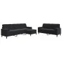 Juego de sofás con cojines 3 piezas terciopelo negro by , Sofas - Ref: Foro24-3278506, Price: 577,29 €, Discount: %