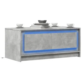 Mesa de centro con luces LED madera de ingeniería gris hormigón by , Coffee table - Ref: Foro24-851987, Price: 110,68 €, Disc...