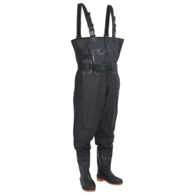 Vadeador de pecho con botas y cinturón negro talla 45 by , Waders for hunting and fishing - Ref: Foro24-4017006, Price: 38,79...