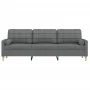 Sofá de 3 plazas con cojines tela gris oscuro 210 cm by , Sofas - Ref: Foro24-3278202, Price: 309,09 €, Discount: %