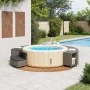 Borde bañera hidromasaje madera acacia y ratán sintético gris de , Accesorios para piscinas y spa - Ref: Foro24-365615, Preci...