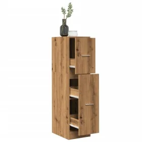 Armario botiquín madera ingeniería roble artisian 30x41x118 cm by , Lockers and storage cabinets - Ref: Foro24-855168, Price:...