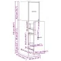 Armario botiquín madera ingeniería roble artisian 30x41x118 cm by , Lockers and storage cabinets - Ref: Foro24-855168, Price:...