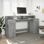 Escritorio con LED madera ingeniería gris sonoma 160x55x91 cm by , Desks - Ref: Foro24-3309434, Price: 206,90 €, Discount: %