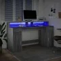 Escritorio con LED madera ingeniería gris sonoma 160x55x91 cm by , Desks - Ref: Foro24-3309434, Price: 206,90 €, Discount: %