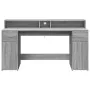 Escritorio con LED madera ingeniería gris sonoma 160x55x91 cm by , Desks - Ref: Foro24-3309434, Price: 206,90 €, Discount: %