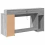 Escritorio con LED madera ingeniería gris sonoma 160x55x91 cm by , Desks - Ref: Foro24-3309434, Price: 206,90 €, Discount: %