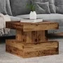 Mesa de centro con luces LED madera envejecida 50x50x40 cm by , Coffee table - Ref: Foro24-857712, Price: 62,39 €, Discount: %