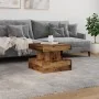 Mesa de centro con luces LED madera envejecida 50x50x40 cm by , Coffee table - Ref: Foro24-857712, Price: 62,39 €, Discount: %