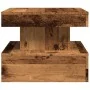 Mesa de centro con luces LED madera envejecida 50x50x40 cm by , Coffee table - Ref: Foro24-857712, Price: 62,39 €, Discount: %