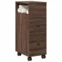 Armario de baño estrecho con ruedas madera marrón roble by , Lockers and storage cabinets - Ref: Foro24-855238, Price: 63,61 ...