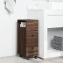 Armario de baño estrecho con ruedas madera marrón roble by , Lockers and storage cabinets - Ref: Foro24-855238, Price: 63,61 ...