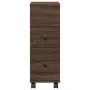 Armario de baño estrecho con ruedas madera marrón roble by , Lockers and storage cabinets - Ref: Foro24-855238, Price: 63,61 ...