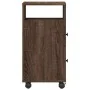 Armario de baño estrecho con ruedas madera marrón roble by , Lockers and storage cabinets - Ref: Foro24-855238, Price: 63,61 ...