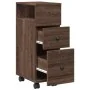 Armario de baño estrecho con ruedas madera marrón roble by , Lockers and storage cabinets - Ref: Foro24-855238, Price: 63,61 ...