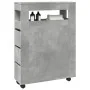 Armario de baño estrecho con ruedas madera gris hormigón de , Taquillas y armarios de almacenamiento - Ref: Foro24-855271, Pr...