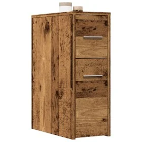 Armario de baño estrecho con ruedas madera envejecida by , Lockers and storage cabinets - Ref: Foro24-855284, Price: 68,59 €,...
