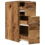 Armario de baño estrecho con ruedas madera envejecida von , Schließfächer und Lagerschränke - Ref: Foro24-855284, Preis: 68,5...