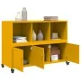 Aparador de acero amarillo mostaza 100,5x39x72 cm de , Aparadores - Ref: Foro24-846737, Precio: 137,19 €, Descuento: %